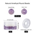 thumbnail image 2 of 1Box DIY Stretch Bracelets Making Kits include Natural Amethyst Round Beads Elastic Crystal Thread Beads: 6~6.5mm Hole: 0.8~1mm 200pcs/box, 2 of 5