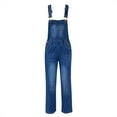 thumbnail image 4 of Overalls For Women Casual Adjustable Strap Baggy Denim Overalls Rompers Barrel Leg Jean Jumpsuit With Pockets Jumpsuit for Women Party Night Pant Rompers for Women Harem Jumpsuit for Women Women, 4 of 4