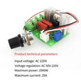2Pc Motor Speed Controller with Speed Regulator Knob 2000W Scr Voltage