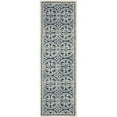 thumbnail image 3 of SAFAVIEH Cambridge Leslie Geometric Wool Area Rug, Navy Blue/Ivory, 6' x 6' Round, 3 of 8