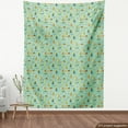 thumbnail image 3 of Cartoon Fabric by the Yard, Autumn Season Foliage Background Hipster Foxes with Glasses Design, Decorative Upholstery Fabric for Sofas and Home Accents, Pale Green Orange by Ambesonne, 3 of 4