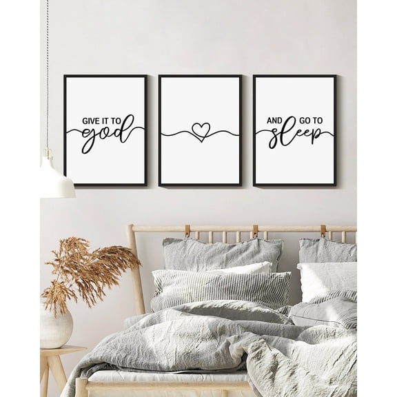 Set of 3 Framed Sweet Dreams Sign Wall Decor 11x14in3pcs Black Above Bed Rustic Farmhouse Plaque for Master Room Guest Room Bedroom Wall Art