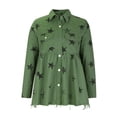 thumbnail image 4 of Chaquetas para mujer Abrigos Abrigos Moda Cuello vuelto Manga larga Sin capucha Casual Outwear Odeerbi ODB-5, 4 of 8