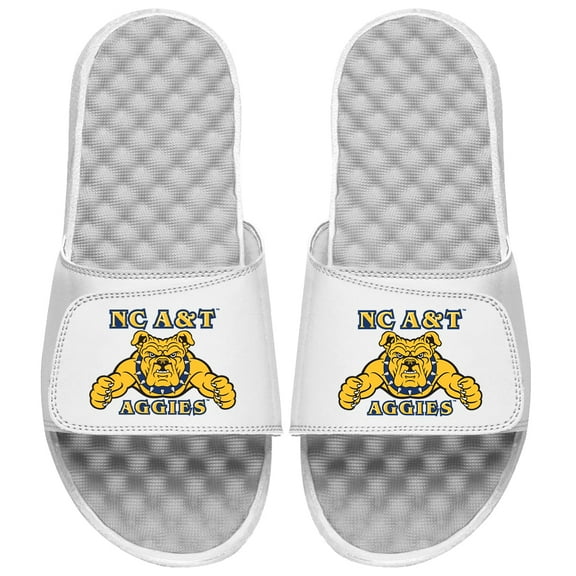 Youth ISlide White North Carolina A&T Aggies Primary Slide Sandals