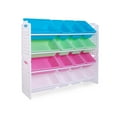 thumbnail image 6 of UNiPLAY Toy Organizer With 16 Removable Storage Bins, Multi-Bin Organizer for Books, Building Blocks, School Materials, Toys with Baseplate Board Frame (Pink), 6 of 7