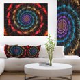thumbnail image 1 of Fleur Spirale Abstraite Rouge Bleue - Art sur Toile Abstrait Surdimensionné, 1 of 3