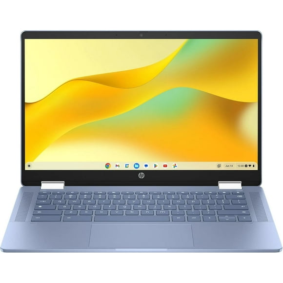 Refurbished (Good) HP x360 Chromebook 14" FHD Touchscreen 2-in-1 Laptop (Intel Celeron N100, 4GB RAM, 64GB eMMC, Chrome OS) - Sky Blue (14b-cd0130wm)