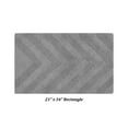 thumbnail image 4 of Better Trends 21" x 34" Bathroom Rugs 100% Cotton Soft Water Absorbent Non Slip Bath Mat Machine Washable Rug (Gray) Hugo Collection, 4 of 6