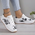 thumbnail image 2 of Luxalzxs Women's Leopard Sneaker Soft Lightweight Non Slip Gym Sneaker Breathable Retro Lace Up Walking Shoes for Women, 2 of 5