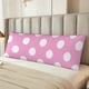 thumbnail image 2 of Balery Pink And White Polka Dot Funda Protectora para Almohada Corporal de Algodón Hipoalergénico con Cierre(55 x 21 pulgadas), Almohadas No Incluidas, 2 of 5