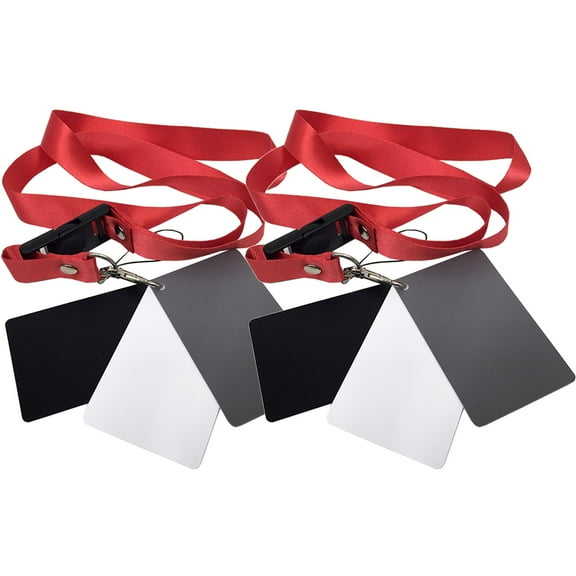 2 Pcs White Balance Card Exposure Photography Gray