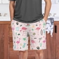 thumbnail image 5 of GZHJMY Flamingo Pajama Pants Short for Men, Lounge Pants Lightweight Men Pajama Bottoms with Drawstring Pockets, Christmas New Year Birthday Gifts, Small, 5 of 7
