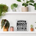 thumbnail image 5 of Zomyto 7"x7" Humorous Office Decorative Wooden Box Sign I'm Not Bossy I Just Know What You Should Wood Block Plaque Decor Farmhouse Home Office Shelf, 5 of 5
