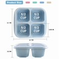 thumbnail image 2 of Boîtes à goûter par lot de 4, boîtes bento à 4 compartiments pour enfants et adultes, boîtes à lunch avec séparateurs pour l'école (vert/bleu/rose/blanc), 2 of 5