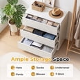 thumbnail image 4 of Ktaxon Solid Wood 3 Drawer Dresser Nightstand Modern Wood Chest of Drawers Bedroom Modern Stylish Farmhouse Finish, White, 4 of 10