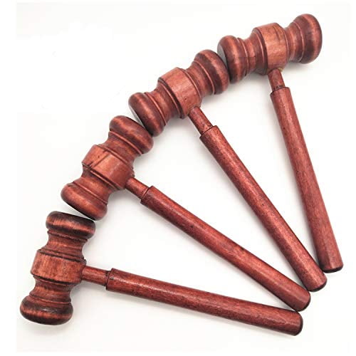 4PCS Mini Wooden Gavel Toy Cosplay Lawyer Judge Auction Sale Judge
