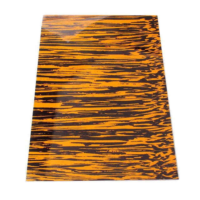 de guitarra de celuloide de 3 capas, de para piezas de bajo de guitarra #1 Ondulación negro amarillo shamjiam Guitar Scratch Scratch Plate