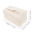 thumbnail image 2 of unbranded Porta Pañuelos Colgante Beige De Y Lino Para Auto Almacenamiento, 2 of 6