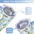 thumbnail image 5 of 40oz Daisy Tumbler with Handle & Straw, Stainless Steel Insulated Cup, Leak Proof Travel Mug, Keeps Drinks Hot/Cold, Nurse Coffee Cup, Gifts for Women Men, 5 of 7