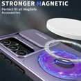 thumbnail image 5 of ELEHOLD for Samsung Galaxy A14 5G Case with Slide Lens Cover, Compatible with MagSafe,Rotating Ring Kickstand Heavy Duty Rugged Protective Phone Case for Samsung Galaxy A14 5G,Purple, 5 of 6