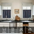 thumbnail image 4 of Kitchen Curtains 24 Inch Short - 3 Panel Set, Fashion Abstract Geometric Print, Rod Pocket Window Curtains 100% Polyester, Stylish Modern Valance for Farmhouse, Cafe, Living Room, Bedroom, Easy Wash, 4 of 6