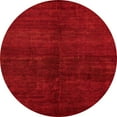 thumbnail image 1 of Ahgly Company Machine Washable Indoor Round Abstract Ferrari Red Area Rugs, 4' Round, 1 of 7