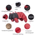 thumbnail image 6 of Dog Padded Full Body Coat, Winter Warm Cotton Jacket, Four Legs Covered Windproof Puppy Clothing, Turtleneck Dogs Snowsuit for for Small to Large Dogs,Teddies, 6 of 8