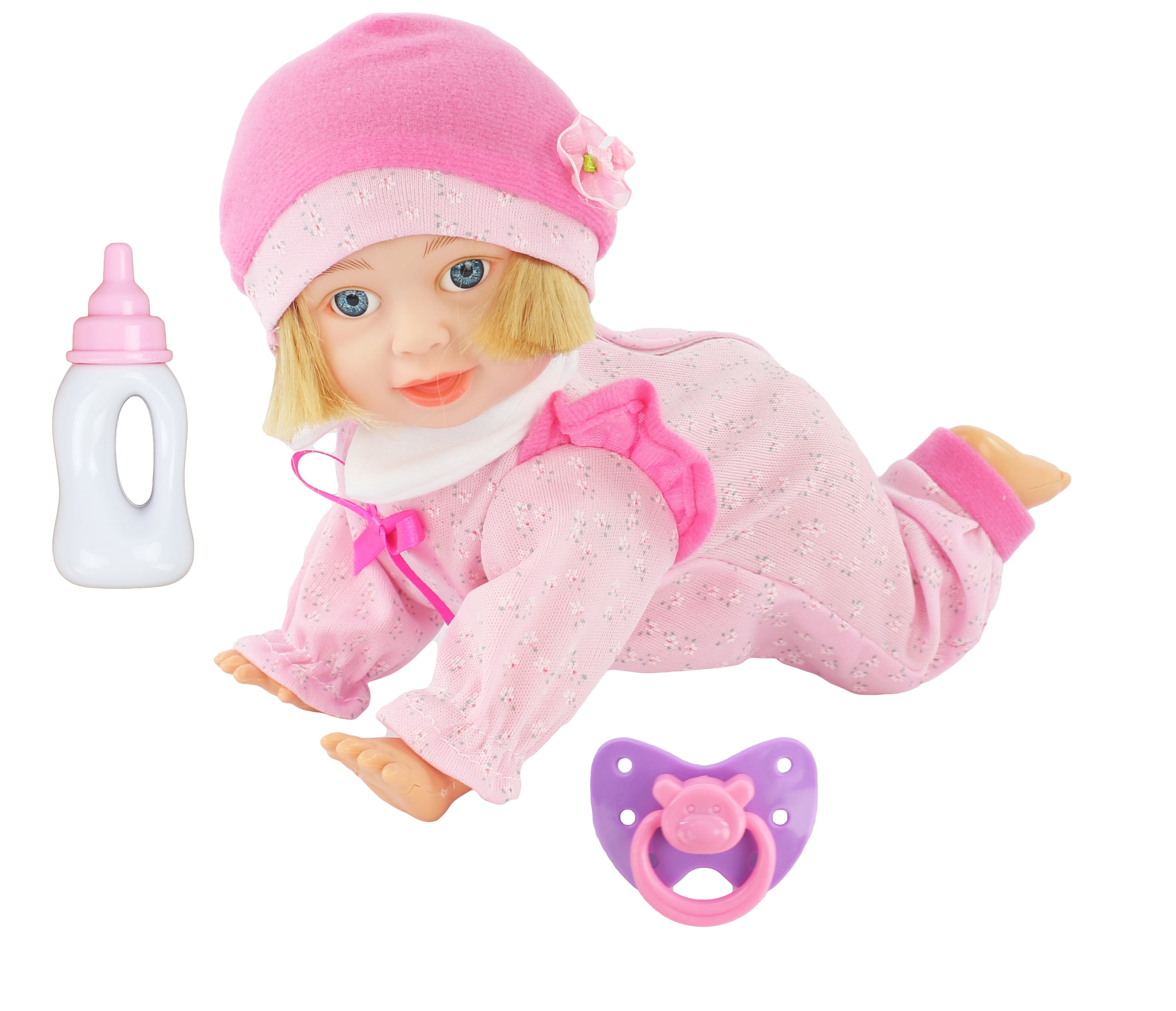 crawling baby doll