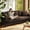 Coffee, variant on Welzona 83" Teddy Fabric Sofa, Modern 3-Seater Couch with 2 Throw Pillows, Tool-Free Assembly, Off White