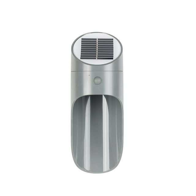 Xihbxyly Aplique Led de Pared de Inducción, Iluminación con Sensor Automático, Resistente a La Intemperie Ip65, para Vallas de Jardín, Decoración Exterior, Fácil Instalación, Diseño Blanco/Gris, Paqu