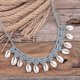 thumbnail image 5 of Handmade Woven Rope Chain Choker Summer Beach Beaded Necklaces Jewelry Gift--Sky Blue-Product code 55629 White, 5 of 5