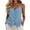 Sky Blue, variant on Womens Camisole Sleevelessp Tank Tops Button down V Neck Spaghetti Strap Cami Summer Going out Tee Shirts