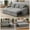 Light Gray, variant on Noelse 87" Convertible Sofa Bed, Queen Size Sleeper with Pull Out Couch, 3 in 1 Sectional Sleeper Sofa with Side Pockets, Storage Armrest, Adjustable Backrest for Living Room, Dark Grey