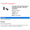 thumbnail image 2 of Front Rack and Pinion Mount Bushing - Compatible with 1980 - 1997 Ford Thunderbird 1981 1982 1983 1984 1985 1986 1987 1988 1989 1990 1991 1992 1993 1994 1995 1996, 2 of 2