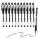 thumbnail image 1 of Bolígrafo de gel Uxcell de punta media de 0.5 mm, paquete de 12, bolígrafo de gel negro suave para escritura en casa y oficina, toma de notas, journaling, negocios, estilo 11, 1 of 6