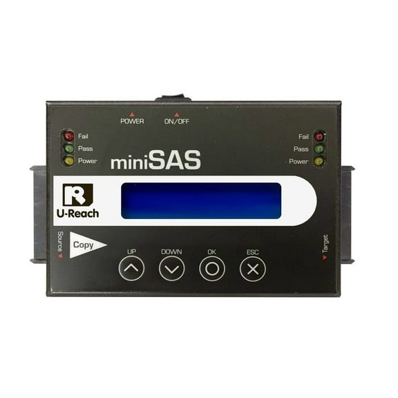 U-Reach 1 to 1 miniSAS Series SAS/SATA/IDE HDD/SSD Duplicator and Sanitizer - SAS-MS118