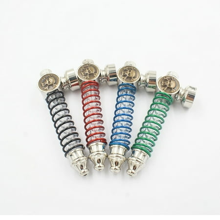 Elephant Glass Smoking Pipe Mini LED Aluminum Alloy Skull Design Smoking Pipe Tobacco Pipe Cigarette Accessory (Button Battery Included) ()