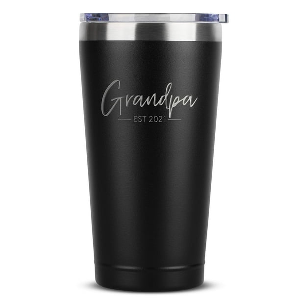 Download Grandpa Est 2021 16 Oz Black Insulated Stainless Steel Tumbler W Lid For New Grandpas First Time Papa Grandfather Gifts Presents Ideas Baby Pregnancy Announcement Fathers Day Christmas Idea Walmart Com Walmart Com