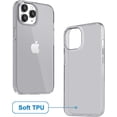 thumbnail image 3 of Compatible with iPhone 12 Pro Max Case Clear, Transparent Soft Shockproof Protective Slim Thin Bumper Cover Phone Case for iPhone 12 Pro Max- 6.7 inch, Black, 3 of 11
