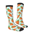 thumbnail image 4 of Lsque Cartoon Carrot Printed Crew Socks Men's Women's LightWeight Thin Casual Calf Socks ,Knee High Socks,Cotton Socks, 4 of 9