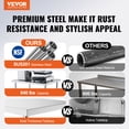 thumbnail image 2 of VEVOR Stainless Steel Work Table 24 x 18 x 38 Inch, with 4 Wheels, 3 Adjustable Height Levels, Heavy Duty Food Prep Worktable for Commercial Kitchen Restaurant, Silver, 2 of 9