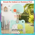 thumbnail image 4 of Hey Play 2-in-1 Adjustable Toddler Basketball Hoop and Soccer Goal (Blue), 4 of 6