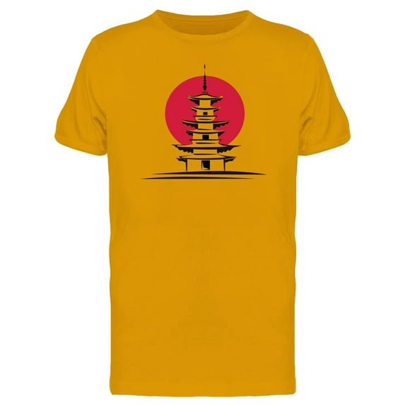 Pagoda Sunrise Japan Art Tee Men's -Image by Shutterstock