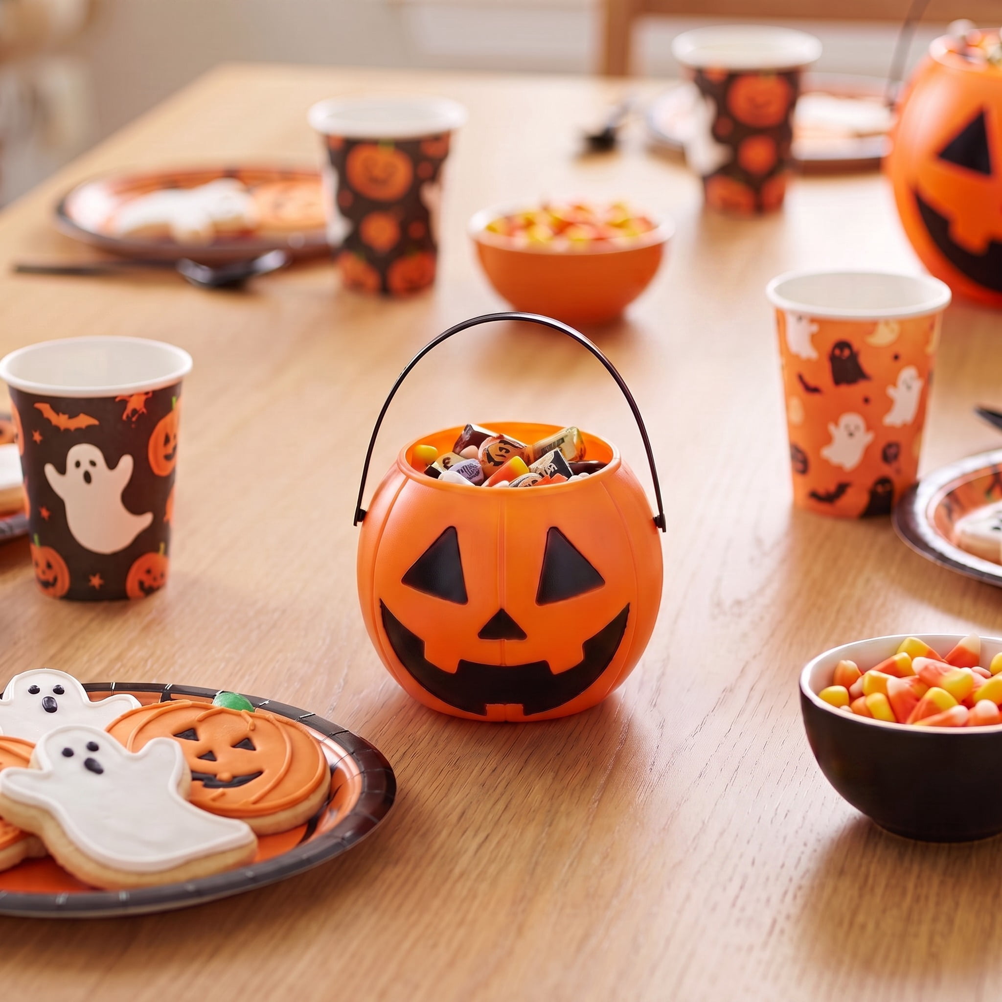 Mini Jack-o'-Lantern Trick-or-Treat Pail, Orange, 3.6", Halloween by Way To Celebrate