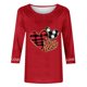 thumbnail image 4 of Xuyuer Ladies' Printed Round Neck Three Quarter Sleeve Loose T-Shirt, Casual Spring Top for Everyday Wear, Weekend Outings and Seasonal Wardrobe Refresh, 4 of 5