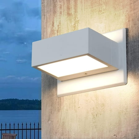 XBRW Wall Light Outdoor Up Down LED Wall Mount Lamp White Modern Wall ...
