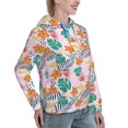 thumbnail image 6 of Salouo Tropical Plants Pattern Hoodie Sweatshirts for Women, Autumn Pullover Hoodie Workout Sweat Women's Long Sleeve Preppy Sweatshirts-Small, 6 of 7