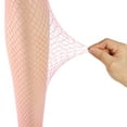 thumbnail image 6 of Littleforbig High Waist Tights Fishnet Mesh Net Stockings 3 Pairs Pink, 6 of 6