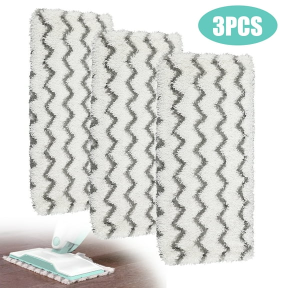 ZOUYUE 3Pcs Steam Mop Pad Compatible with Shark Steam Mop S1000 S1000A S1000C S1000WM S1001C, Washable Replacement Microfiber Mop Pads