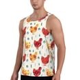thumbnail image 2 of Fuzoiu Colorful Flower Chickens Print Men's Workout Tank Tops,Sleeveless Gym Shirt Quick Dry,Fitness Bodybuilding T-Shirt,Muscle Athletic Workout Tee-, 2 of 7